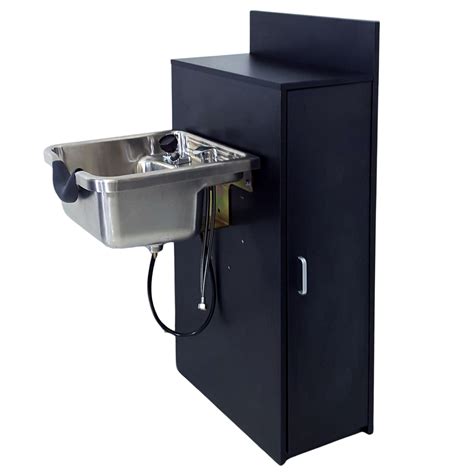 stainless steel shampoo bowl with cabinet|shampoo stations and cabinets.